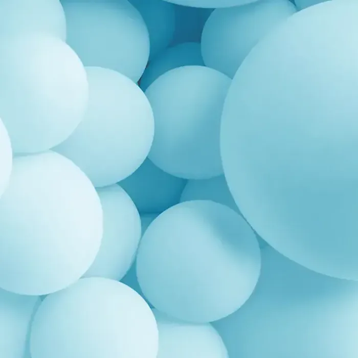 Baby Blue Balloons photo booth backdrop