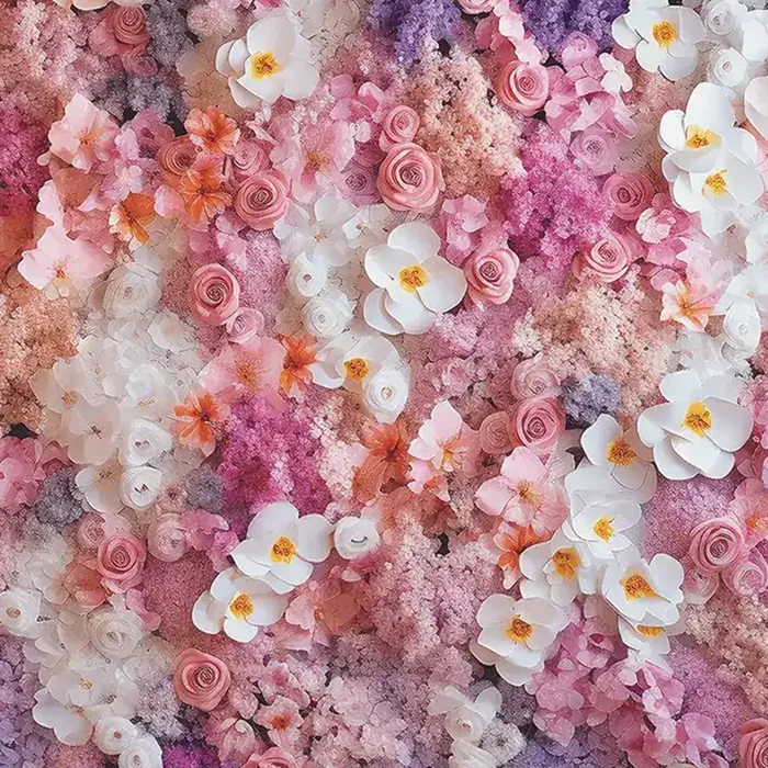 Blush Floral Wall photo booth backdrop