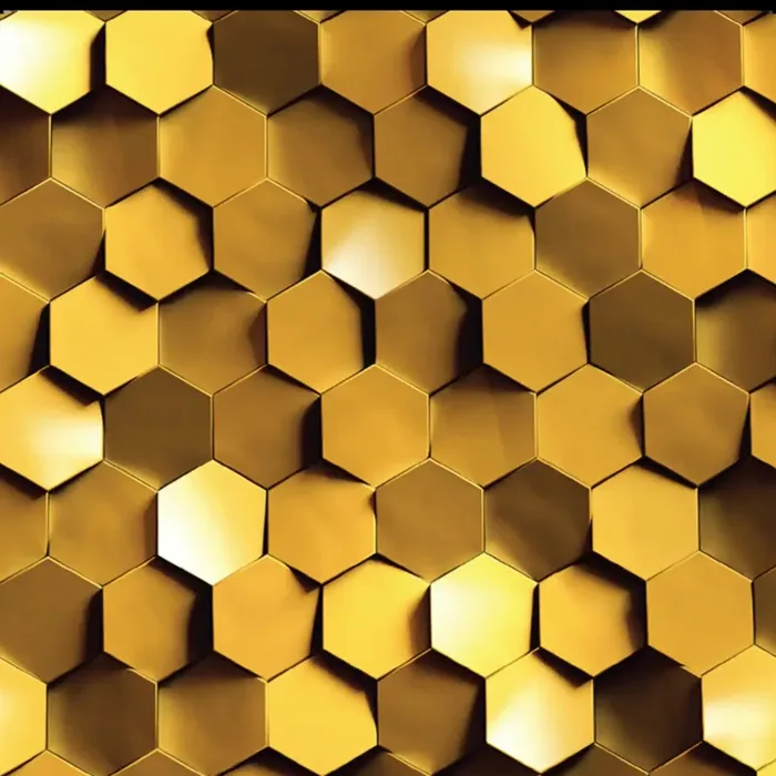 Gold Honeycomb photo booth backdrop