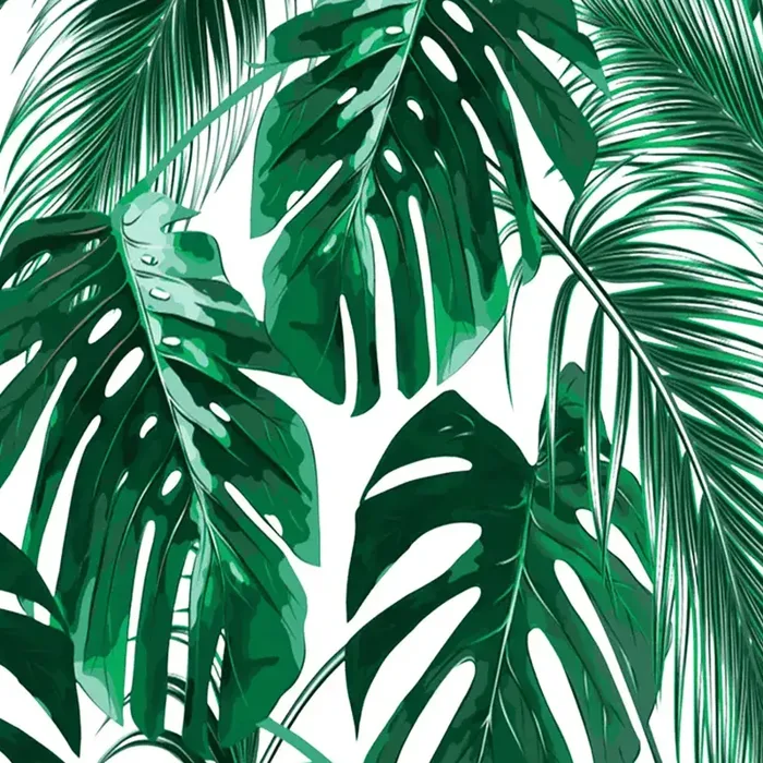 Palm Branches photo booth backdrop